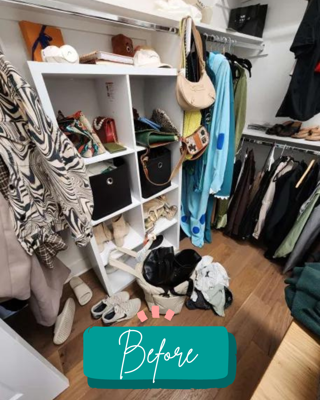 closet before and after