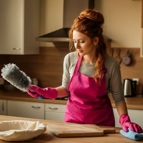 personal assistant doing household chores