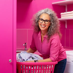 personal assistant doing laundry